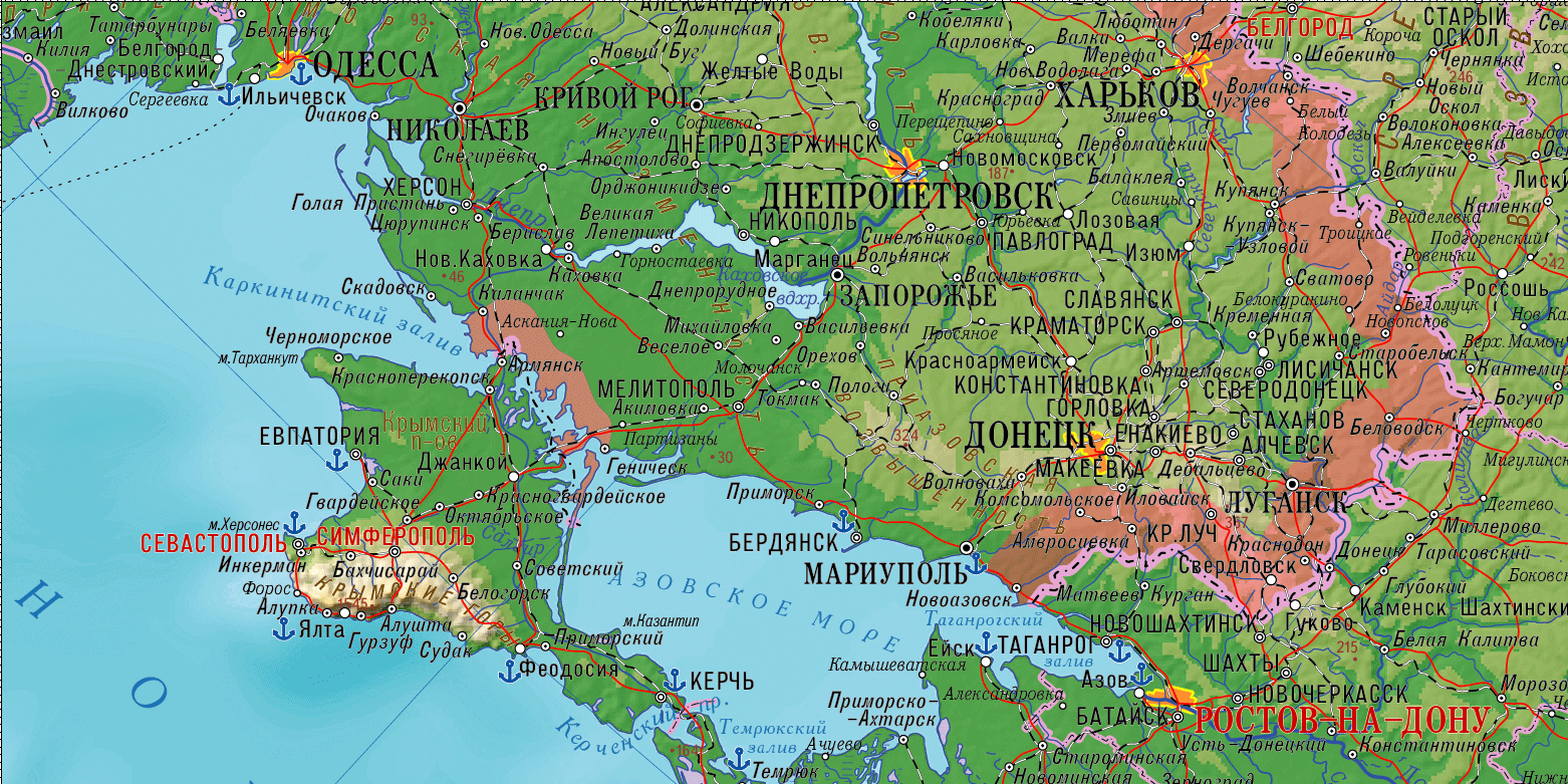 Какое море находится на юге нашей страны. Крым на карте России. Карта РФ С Крымом. КРМ крата. Карта российского Крыма.